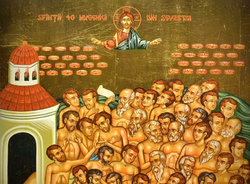 Cine sunt Sfinții 40 de Mucenici din Sevastia. Minunea celor 40 de cununi strălucitoare care s-au pogorât asupra lor