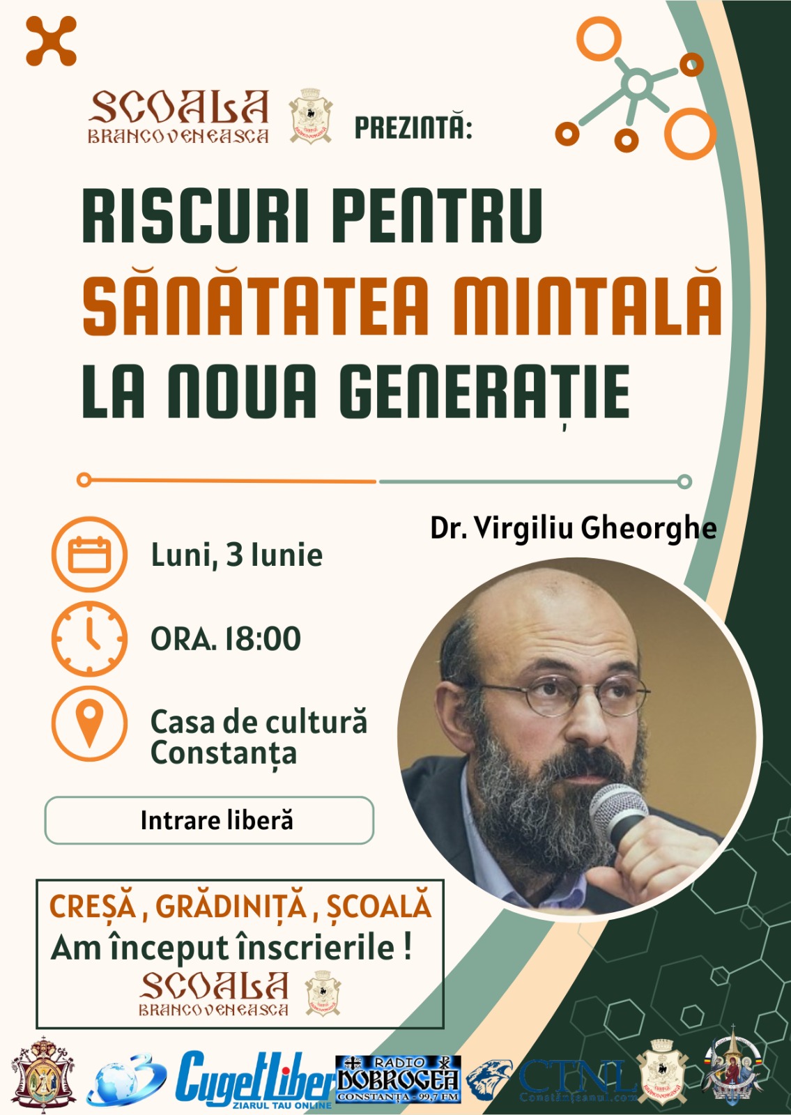 Conferința care nu trebuie ratată! ''Riscuri pentru sănătatea mintală la noua generație'', susținută de către dr. Virgiliu Gheorghe