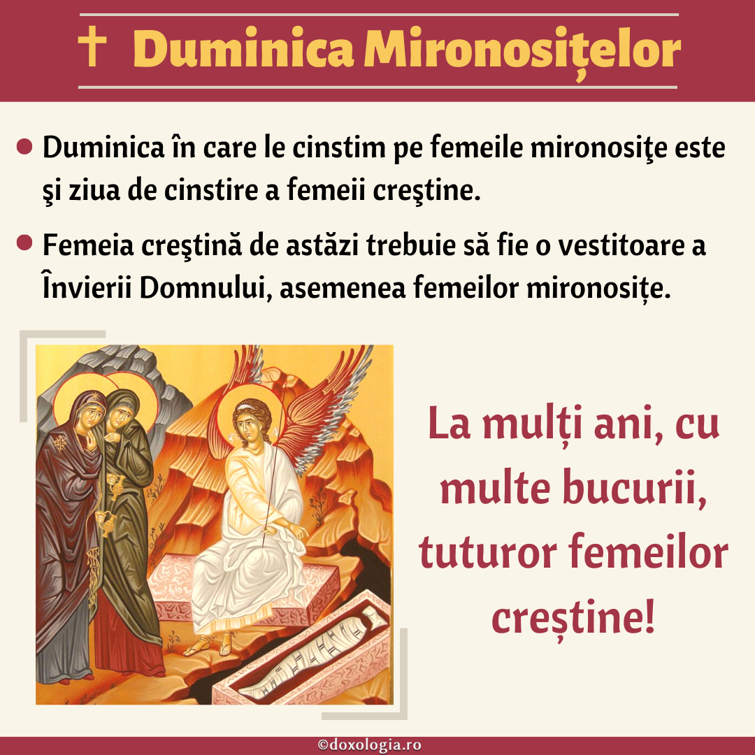 Duminica femeilor mironosițe - ziua femeii creștine. Mesaj de felicitare din partea Patriarhului Daniel