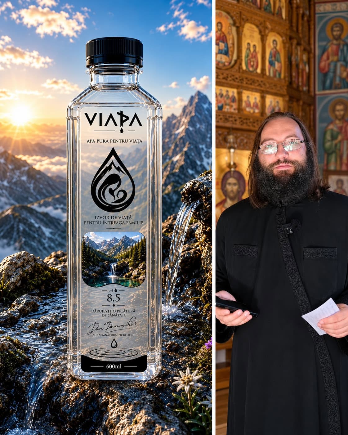 Apa ”Viapa”. Preotul Dan Damaschin din Iași construiește o fabrică de apă minerală. Banii câștigați vor ajunge la copiii bolnavi și familiile sărace